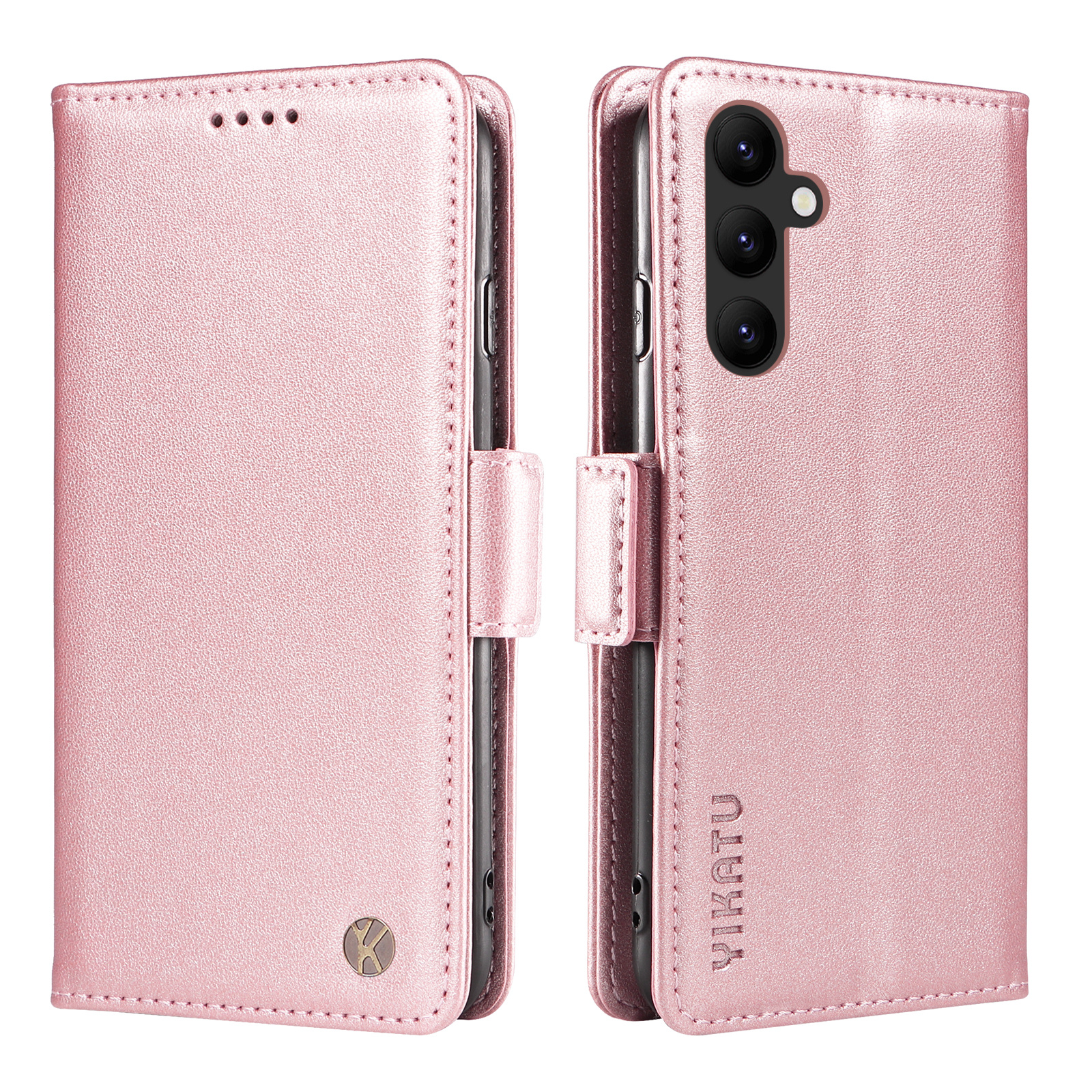 

Yikatu YK-003 Stoßdämpfer Hülle Für Samsung Galaxy A24 5G PU Leder Flip Cover Wallet Telefonschale - Roségold, Galaxy A24 4G