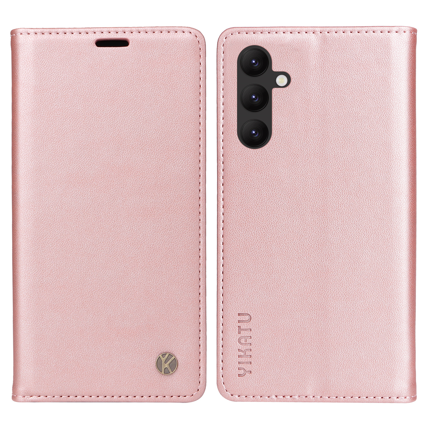 

Yikatu YK-001 Für Samsung Galaxy A24 5G PU Leder Flip Cover Wallet Telefonhülle Mit Ständer - Roségold, Galaxy A24 4G