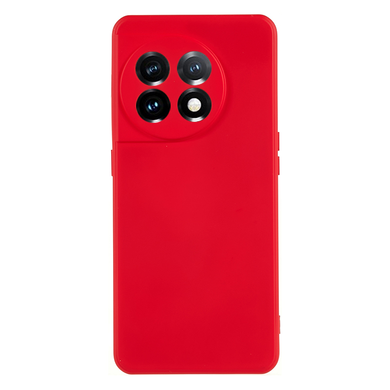 

Für OnePlus 11 5G TPU -telefonhülle Glatte Berührung Mit Faserfasern Gummi - Rot, OnePlus 11 5G