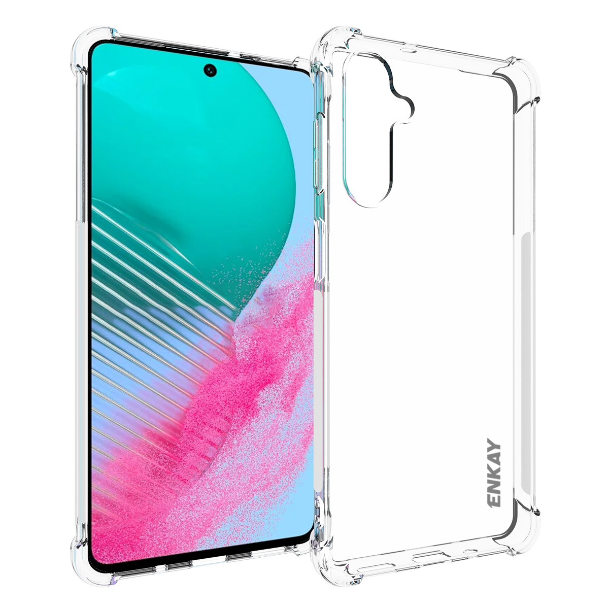

Enkay Hut Prince Für Samsung Galaxy M54 5G Anti-schlupf-streifen-edge-smartphone-abdeckung TPU Clear Telefonabdeckung, Galaxy M54 5G