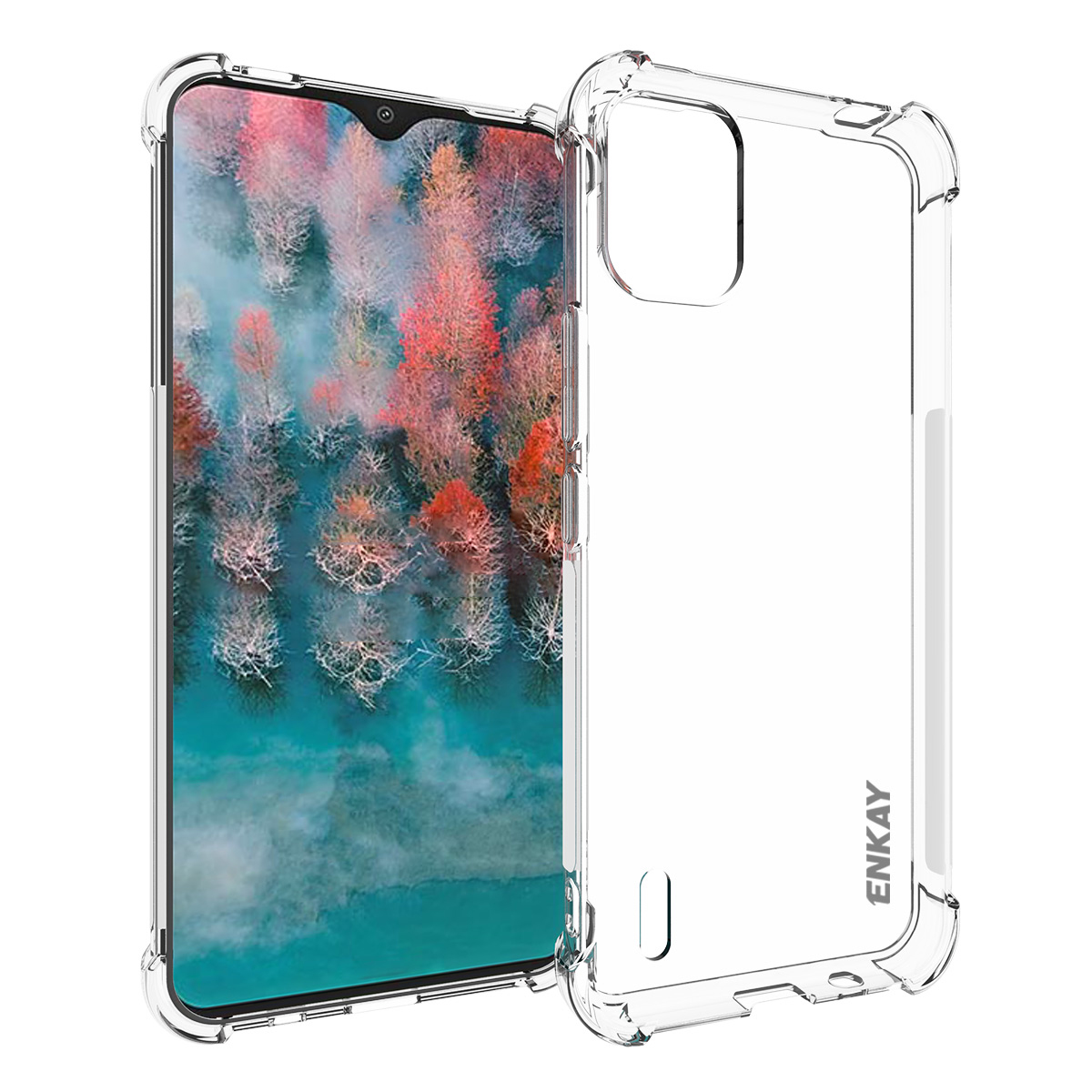 

Enkay Hut Prince Für Nokia C12 4G Anti-kratzer TPU Clear Phone Deckung Schlanker Anti-schlupf-streifenkanten-telefonhülle, Nokia C12 4G