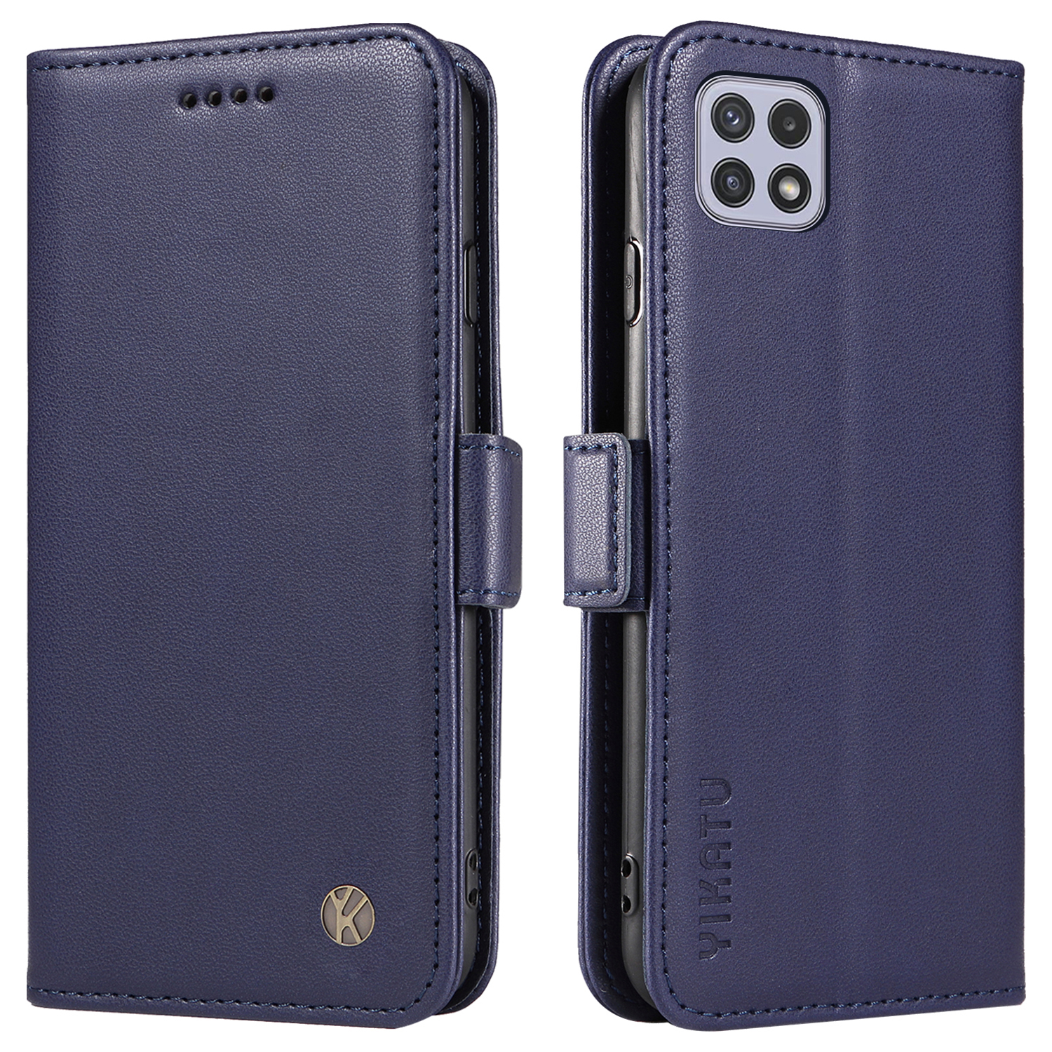 

Yikatu YK-003 Stand Shell Für Samsung Galaxy A22 5G (eu-version) Schockfestes Magnethely Brieftasche Lederabdeckung - Saphir, Galaxy A22 5G (EU Version)