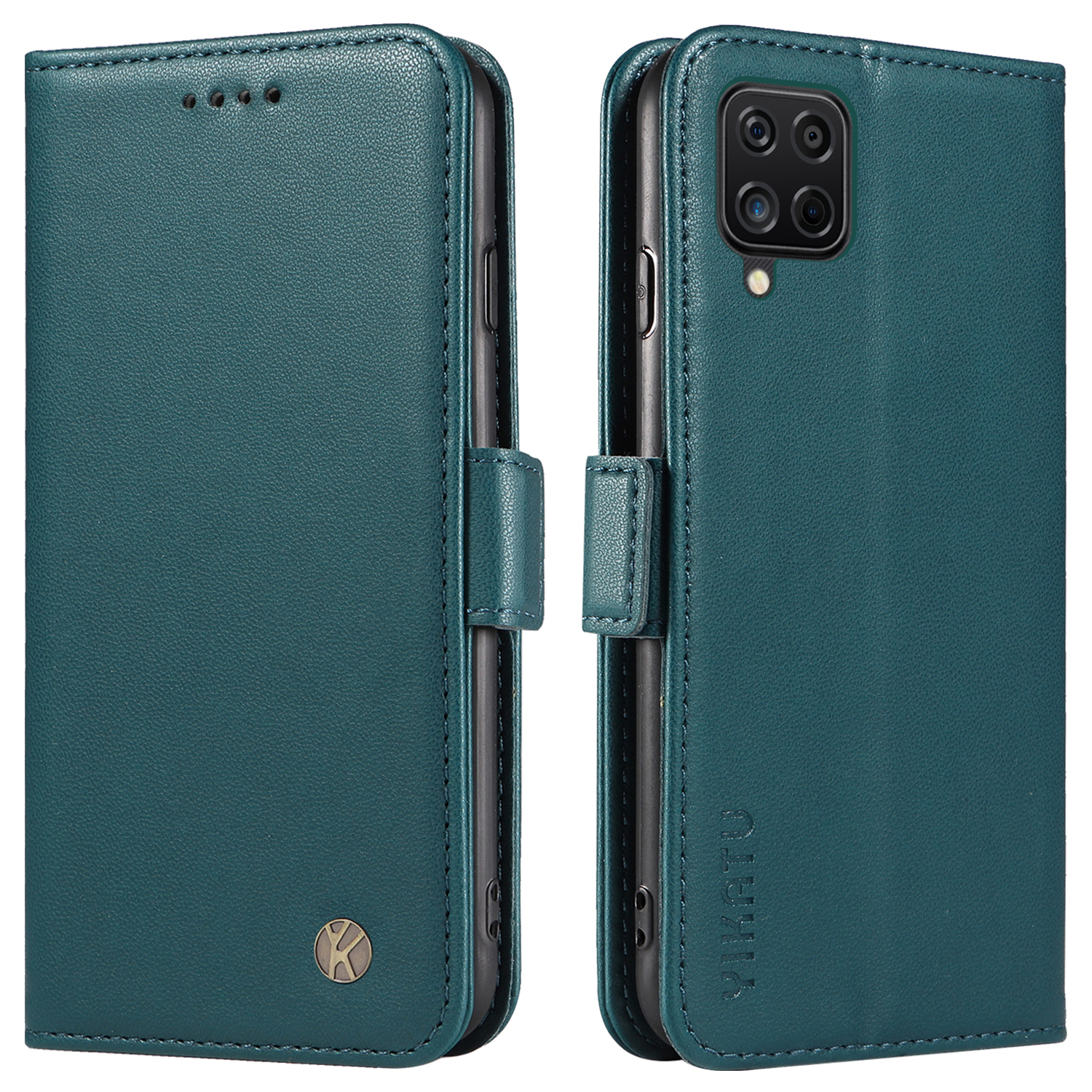 

Yikatu YK-003 Für Samsung Galaxy A12 Anti-kratzer-pu-leder-brieftaschenhülle Magnetische Für Magnetige Telefern - Grün, Galaxy A12