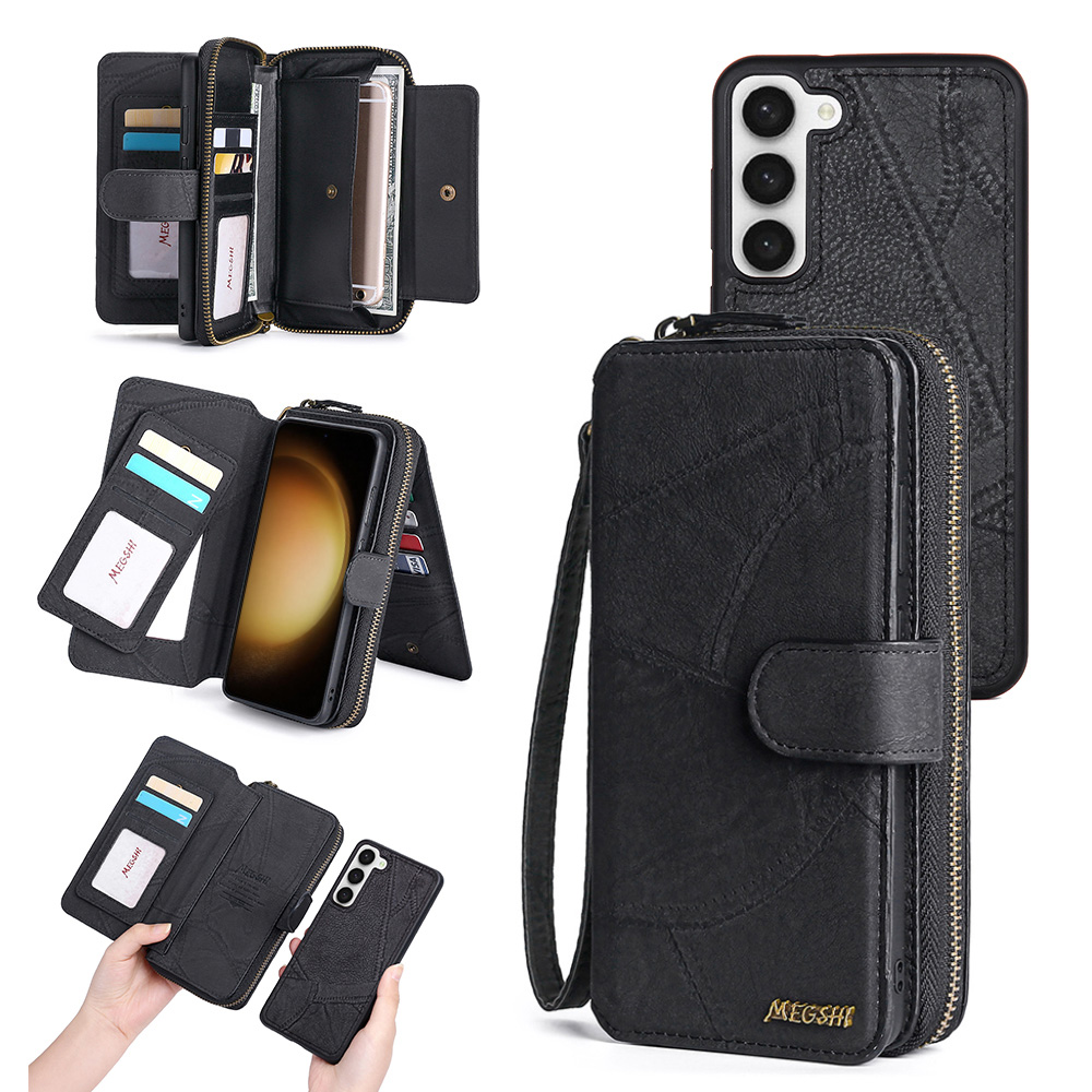 

MEGSHI 004 -serie Für Samsung Galaxy S23+ Schockfestes Abnehmbar - Schwarz, Galaxy S23+