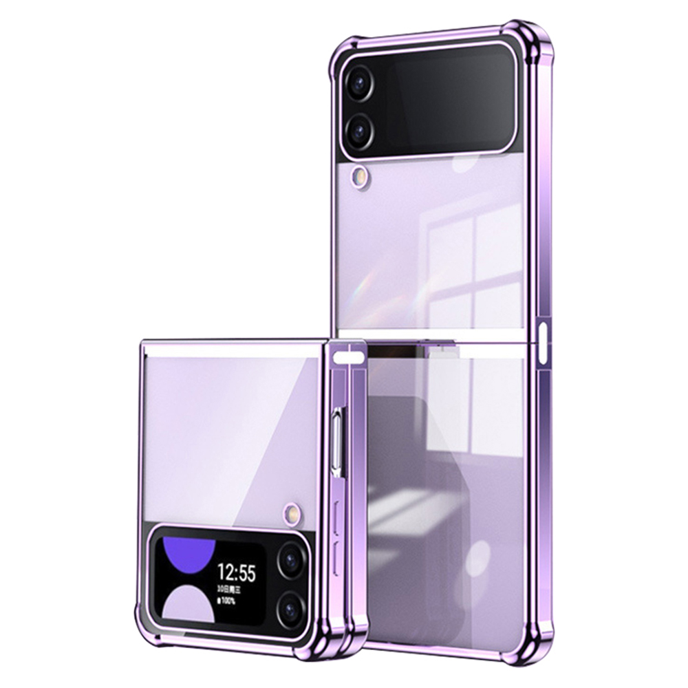 

Für Samsung Galaxy Z Flip3 5G Verdicken Sie Vier Eck-drop-sof-deckel-tpu-löschhülle. - Helles Lila, Samsung Galaxy Z Flip3 5G