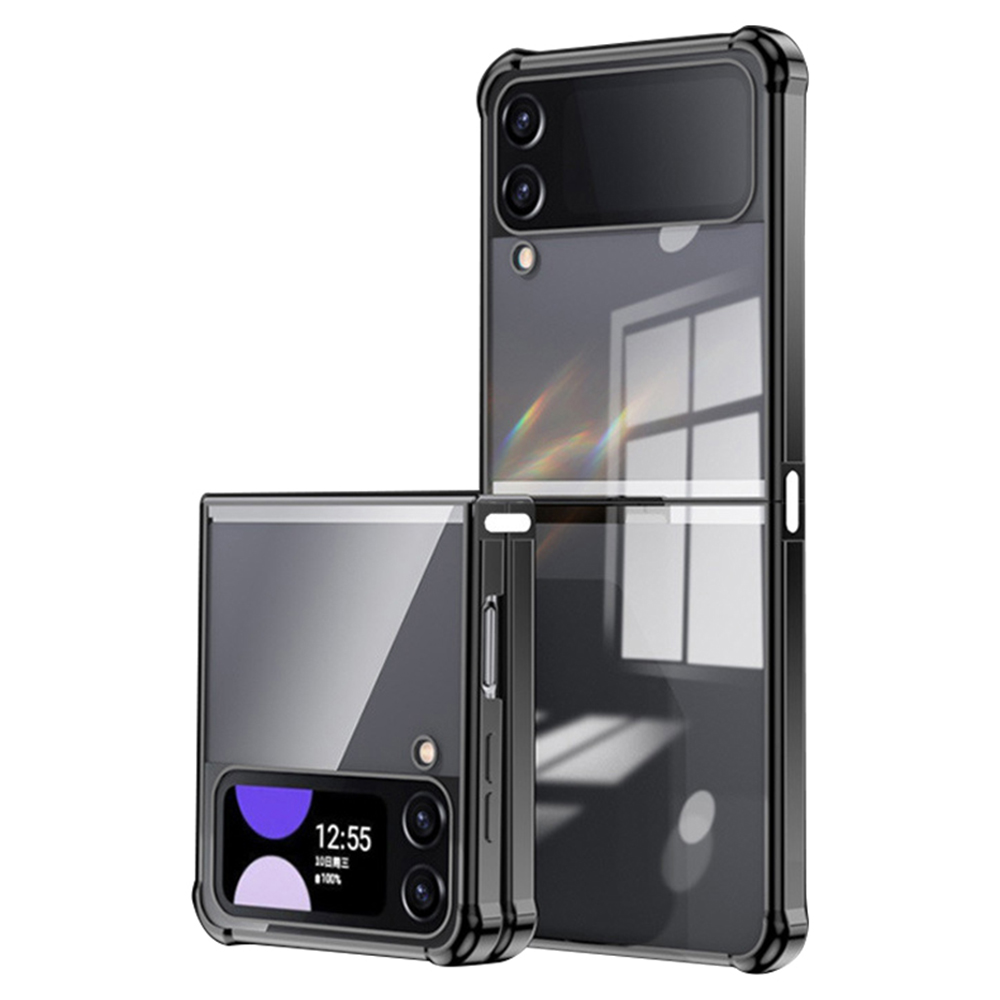 

Für Samsung Galaxy Z Flip3 5G Verdicken Sie Vier Eck-drop-sof-deckel-tpu-löschhülle. - Schwarz, Samsung Galaxy Z Flip3 5G