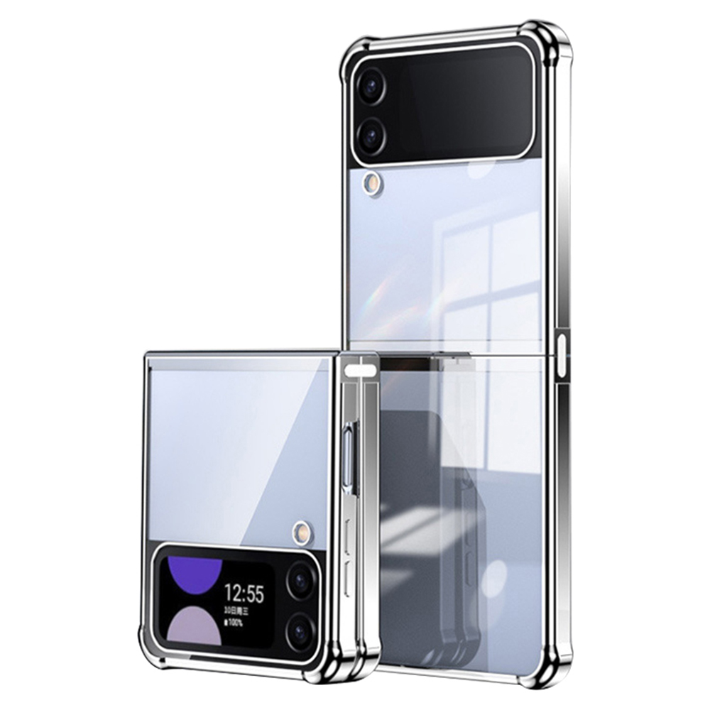 

Für Samsung Galaxy Z Flip3 5G Verdicken Sie Vier Eck-drop-sof-deckel-tpu-löschhülle. - Silber, Samsung Galaxy Z Flip3 5G