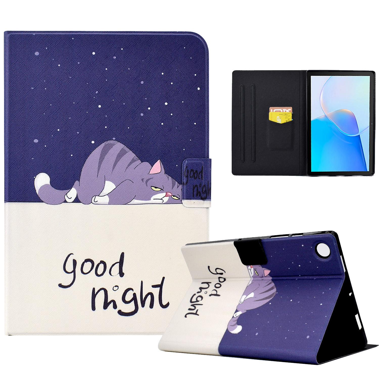 

Für Huawei Matepad SE 10.4-zoll-pu-leder-tablet-hülle Musterdruckstill - Katze, Huawei MatePad SE 10.4-inch