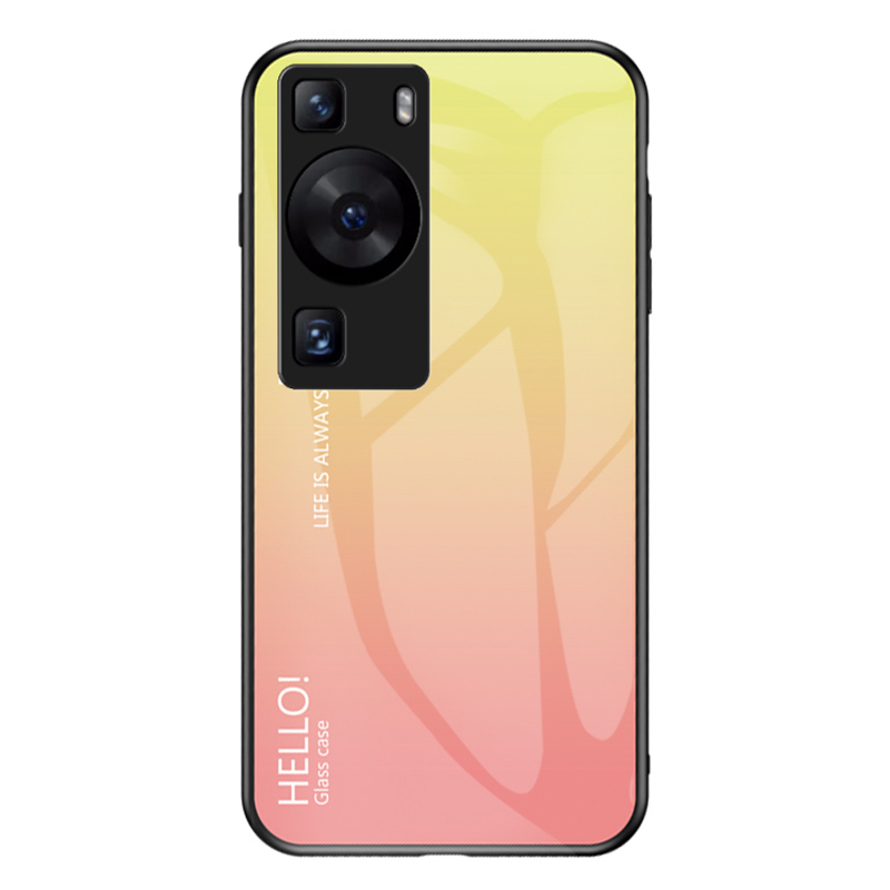 

Für Huawei P60 / P60 Pro -gradienten -telefonhülle Temperiertes Glas+pc+tpu Schockfeste Telefonabdeckung - Gradientengelb, Huawei P60