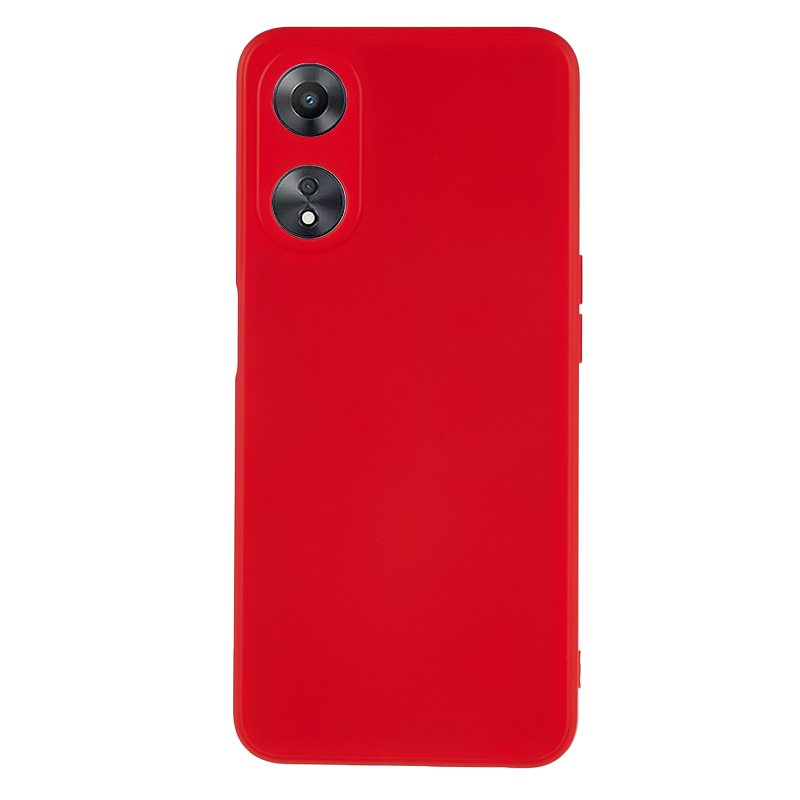 

Für Oppo A58 5G Faserfaserauskleidung Gummiziert Die Tpu-hülle Anti-kratzer-telefonabdeckung - Rot, Oppo A58 5G