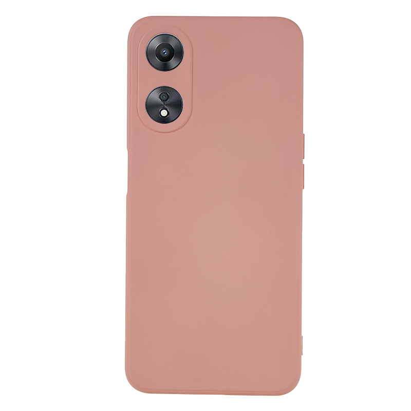 

Für Oppo A58 5G Faserfaserauskleidung Gummiziert Die Tpu-hülle Anti-kratzer-telefonabdeckung - Rosa, Oppo A58 5G