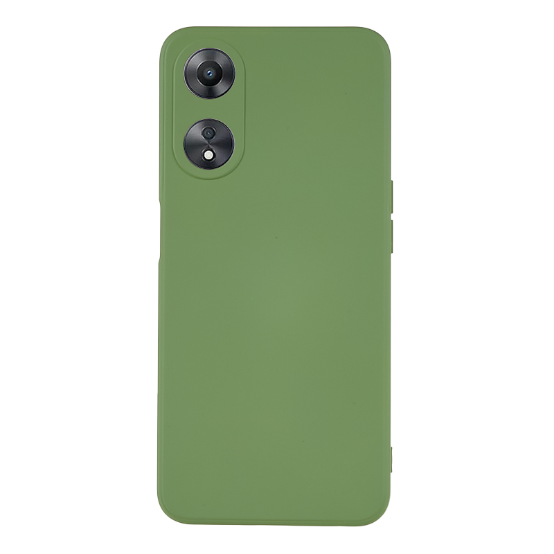 

Für Oppo A58 5G Faserfaserauskleidung Gummiziert Die Tpu-hülle Anti-kratzer-telefonabdeckung - Bohnengrün, Oppo A58 5G