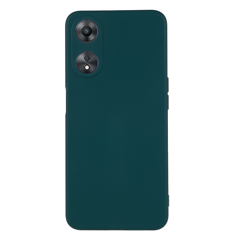 

Für Oppo A58 5G Faserfaserauskleidung Gummiziert Die Tpu-hülle Anti-kratzer-telefonabdeckung - Armeegrün, Oppo A58 5G
