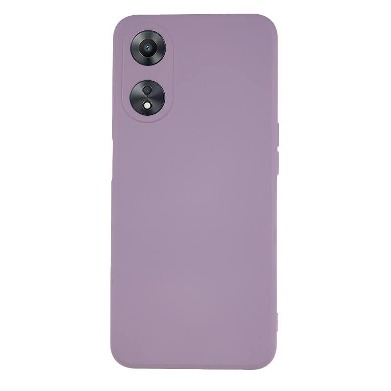

Für Oppo A58 5G Faserfaserauskleidung Gummiziert Die Tpu-hülle Anti-kratzer-telefonabdeckung - Helles Lila, Oppo A58 5G