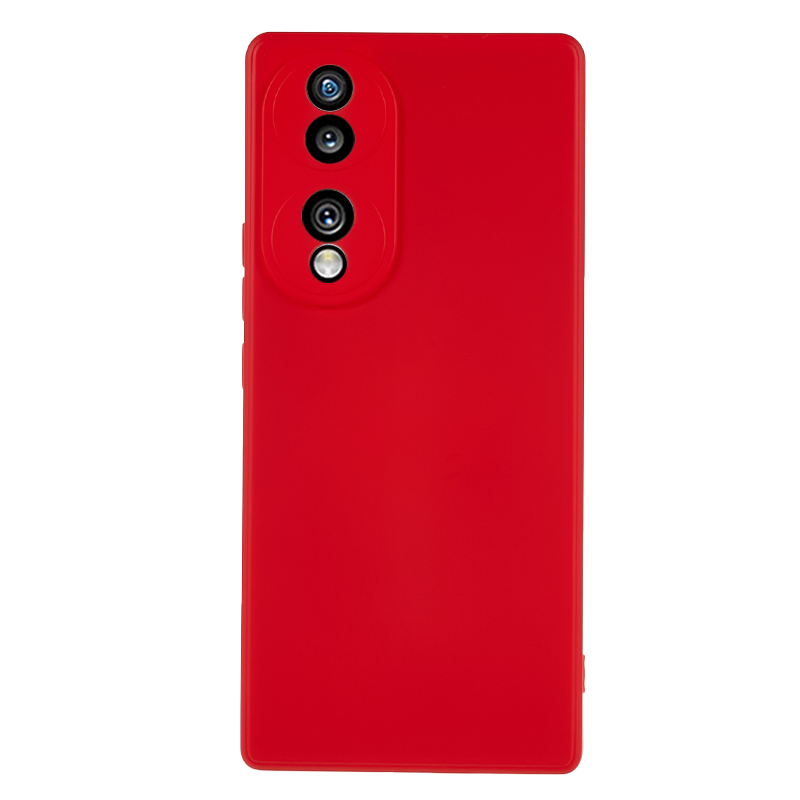 

Für Ehre 70 Pro 5g Gummised Weiche Tpu-faserfaser-telefonhülle Candy Color Anti-drop-abdeckung - Rot, Honor 70 Pro 5G
