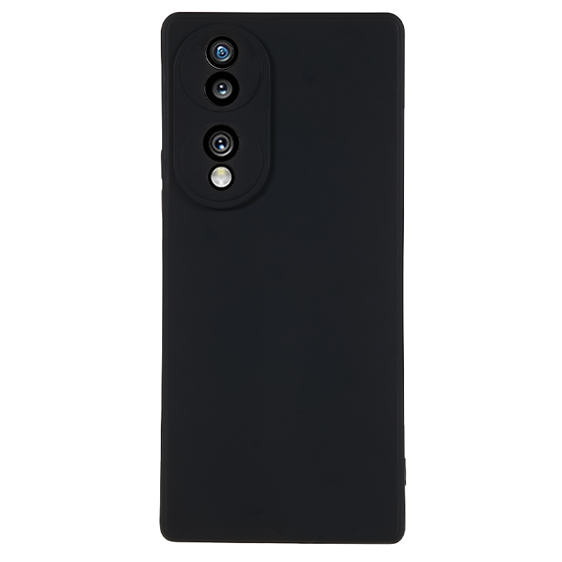 

Für Ehre 70 Pro 5g Gummised Weiche Tpu-faserfaser-telefonhülle Candy Color Anti-drop-abdeckung - Schwarz, Honor 70 Pro 5G