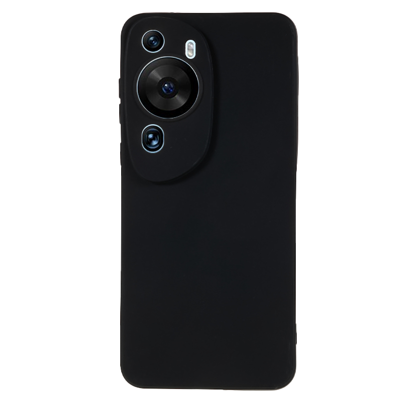 

Für Huawei P60 Art Drop Resistant Right Edge Soft TPU Hülle Precise Cutout Telefonabdeckung - Schwarz, Huawei P60 Art