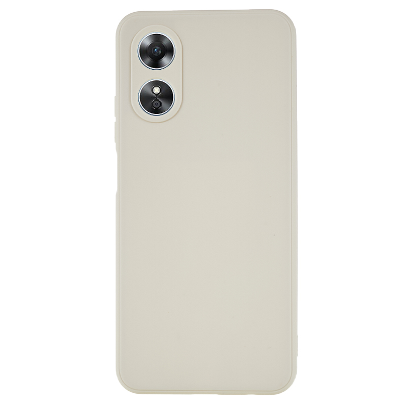 

Für Oppo A17 4G TPU Straight Edge Phone Case Präzise Ausschnitt Kameraschutzabdeckung - Weiss, Oppo A17 4G