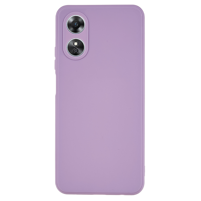 

Für Oppo A17 4G TPU Straight Edge Phone Case Präzise Ausschnitt Kameraschutzabdeckung - Helles Lila, Oppo A17 4G