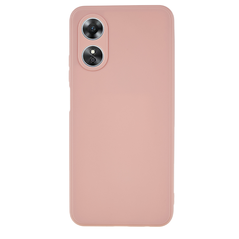 

Für Oppo A17 4G TPU Straight Edge Phone Case Präzise Ausschnitt Kameraschutzabdeckung - Rosa, Oppo A17 4G