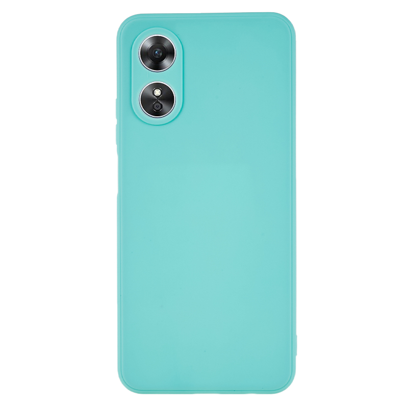 

Für Oppo A17 4G TPU Straight Edge Phone Case Präzise Ausschnitt Kameraschutzabdeckung - Baby Blau, Oppo A17 4G