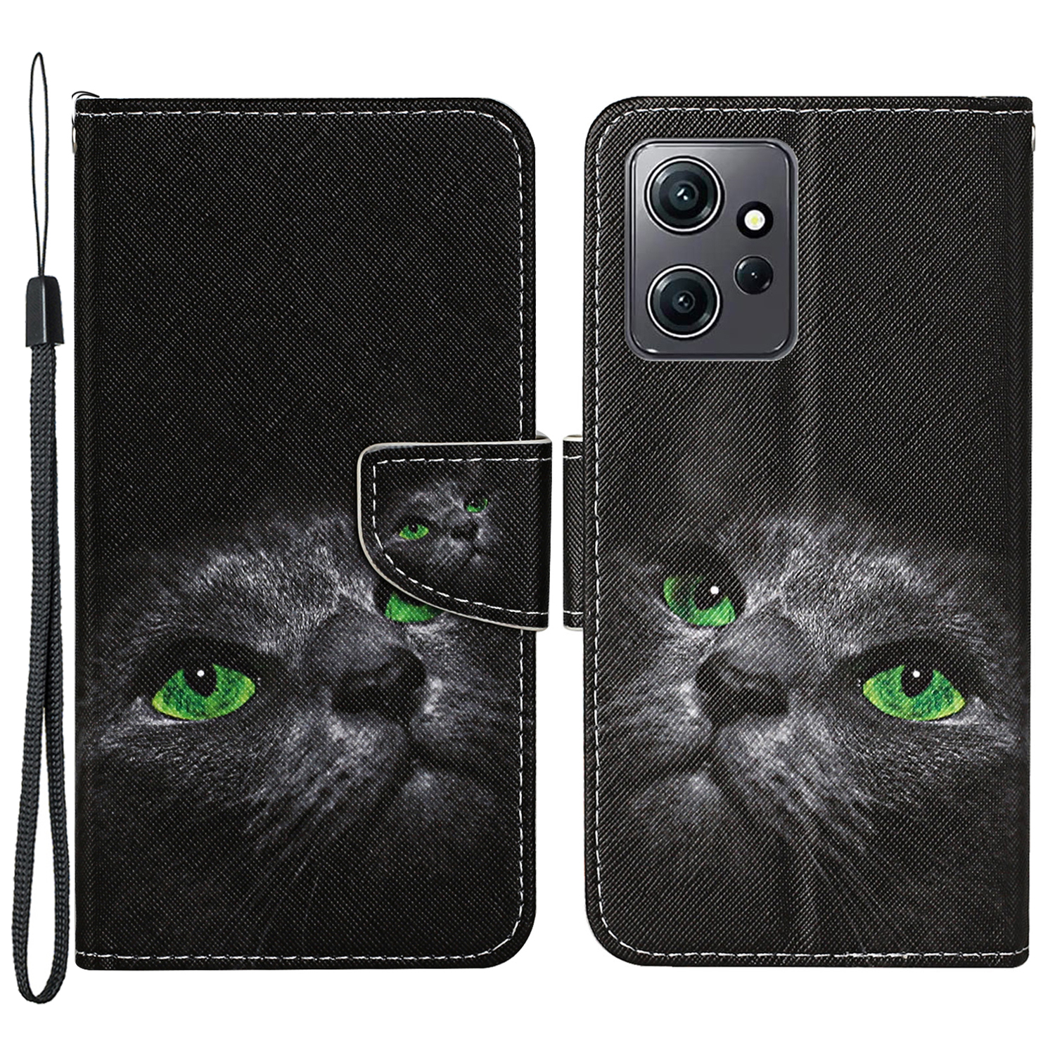 

Für Xiaomi Redmi Note 12 4G PU Leder Flip Deckabdeckungsmuster Drucken Schutzbrieftasche Mit Riemen - Leopard, Xiaomi Redmi Note 12 4G