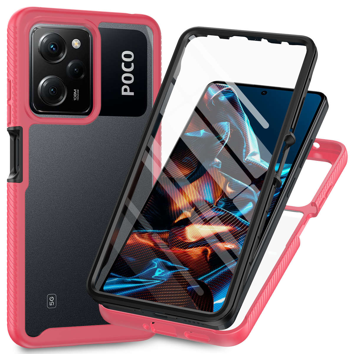 

Löschen Sie Das Telefongehäuse Für Xiaomi Redmi Note 12 Pro 5g / Hinweis 12 Pro Speed ​​5g / Poco X5 Pro 5g, PC+TPU -schutzcover Mit PET -film - Rosa, Xiaomi Redmi Note 12 Pro 5G