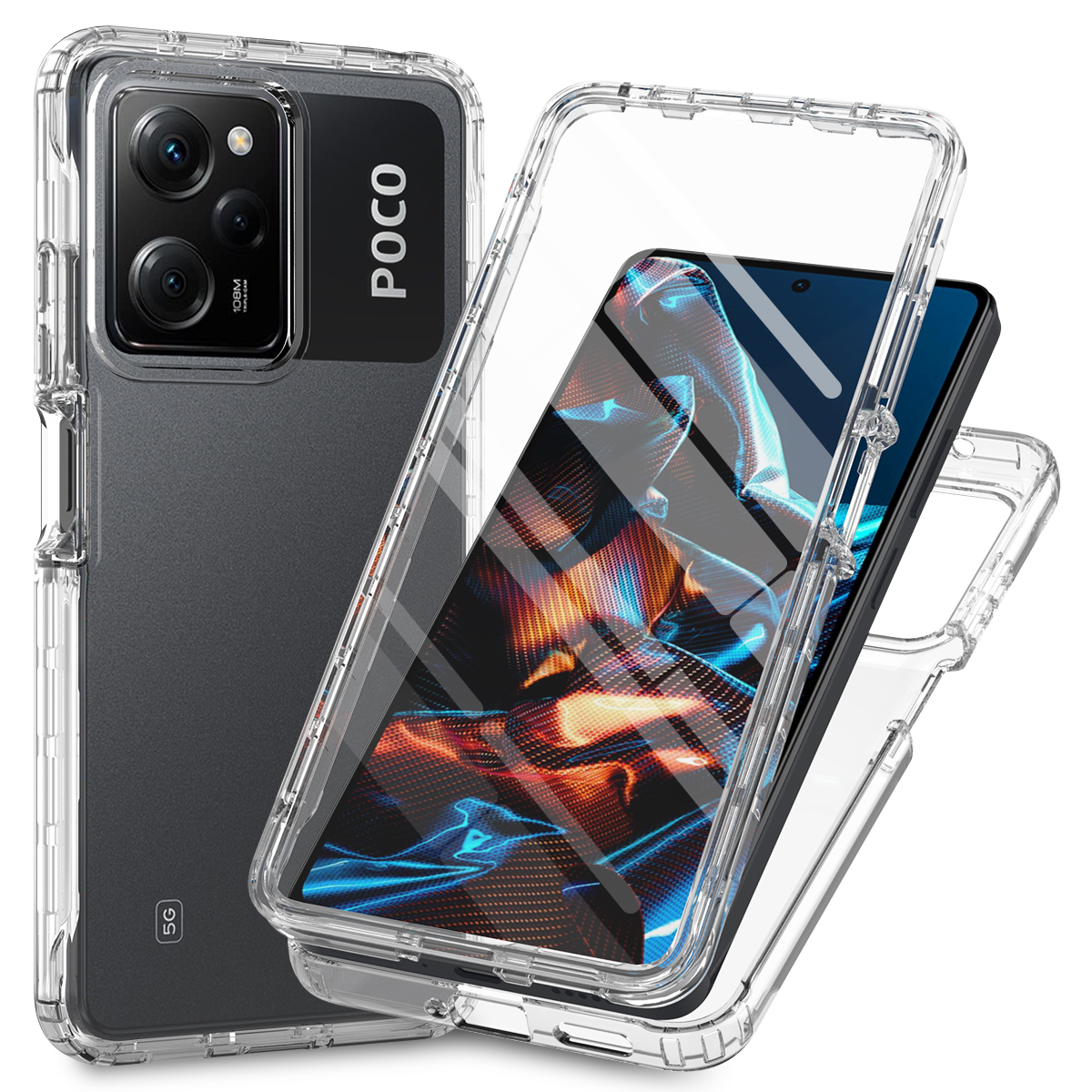 

Telefonkoffer Für Xiaomi Redmi Note 12 Pro 5g / Hinweis 12 Pro Speed ​​5g / Poco X5 Pro 5g, PC + TPU -gradientencover Mit PET -film - Transparent, Xiaomi Redmi Note 12 Pro 5G