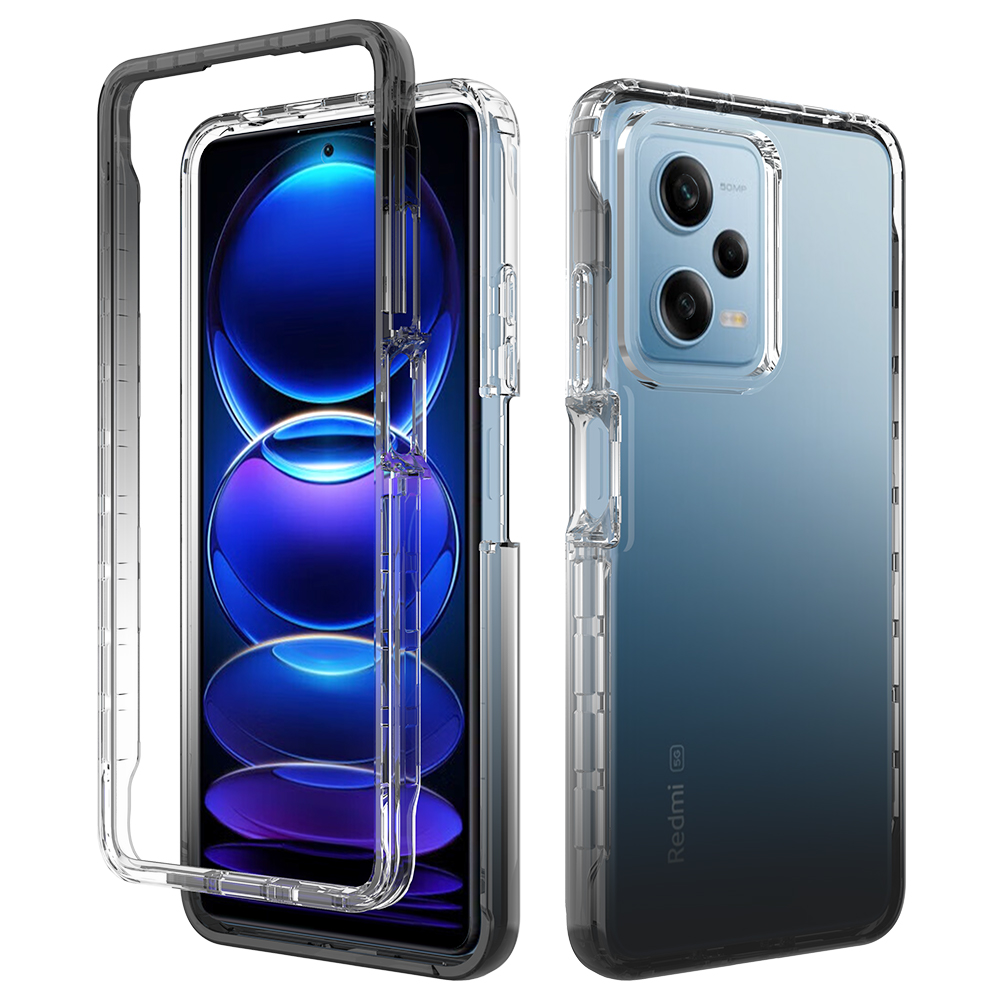 

TPU + PC -telefonkoffer Für Xiaomi Redmi Note 12 Pro 5g / Hinweis 12 Pro Speed ​​5g / Poco X5 Pro 5G Gradientenschockdcoverabdeckung - Gradient Schwarz, Xiaomi Redmi Note 12 Pro 5G