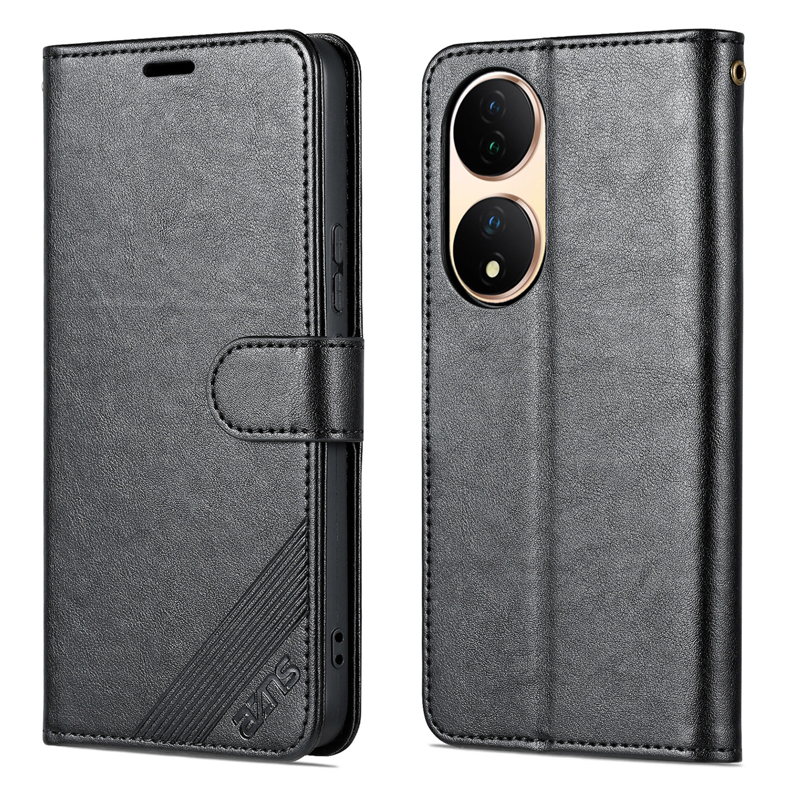 

AZNS -telefonhülle Für Vivo Y100 5G PU Leder Mobiltelefon Cover Stand Wallet Schutzschale - Schwarz, vivo Y100 5G