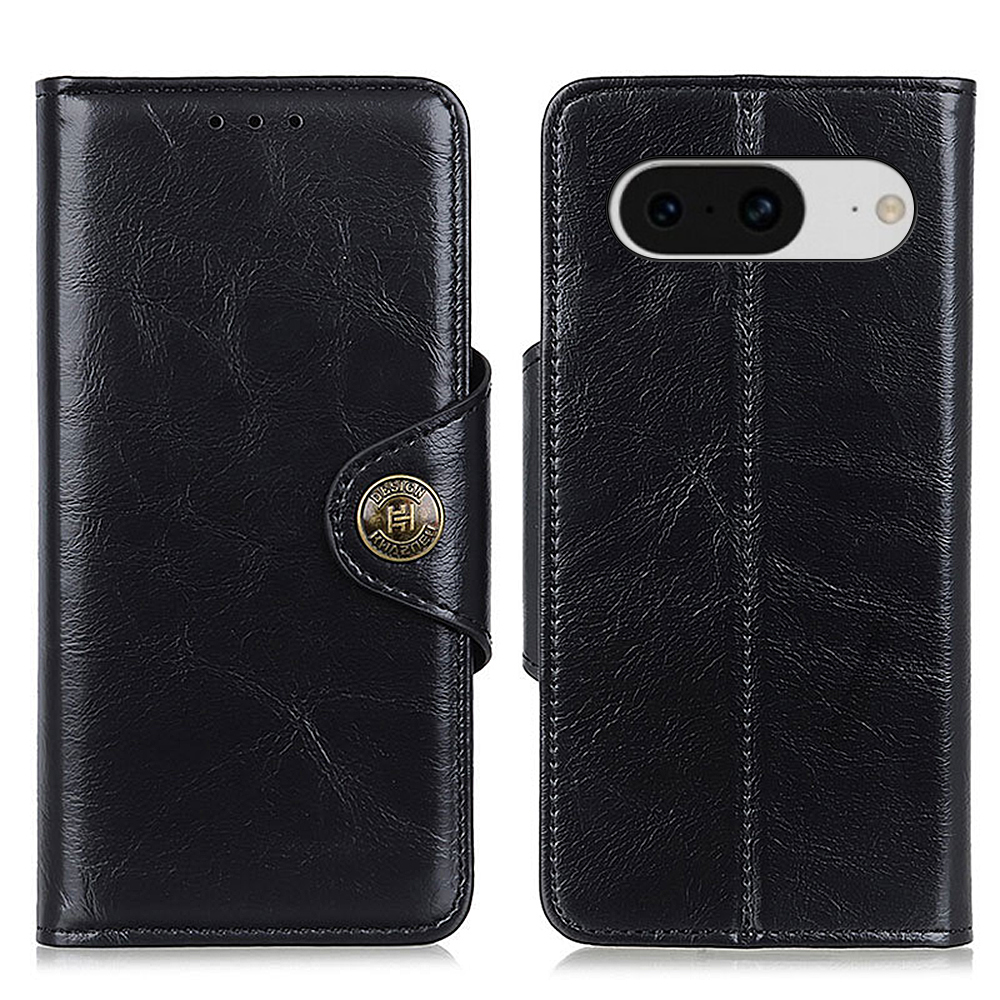 

Khazhen Für Google Pixel 8 Telefon Ständer Hülle Drop Resistant PU Leder Brieftasche Abdeckung - Schwarz, Google Pixel 8