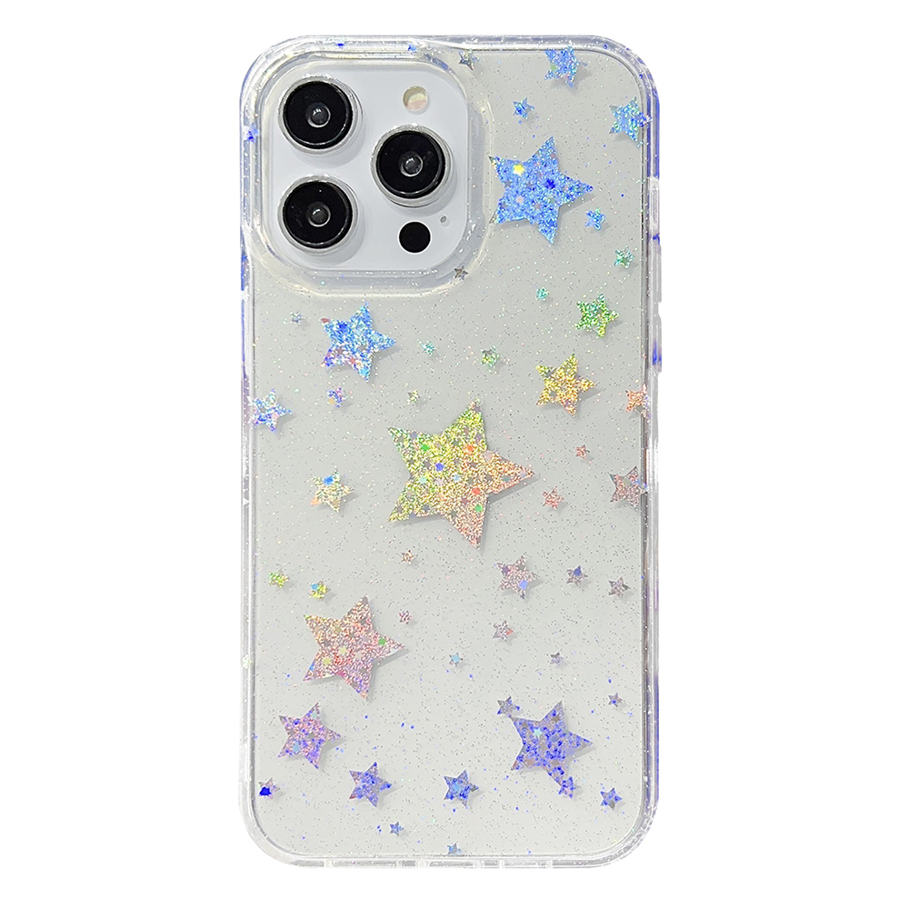 

Für Iphone 14 Pro Max PC+TPU -handy -hülle Glitzerpulver IMD -telefonabdeckung - Stern, iPhone 14 Pro Max