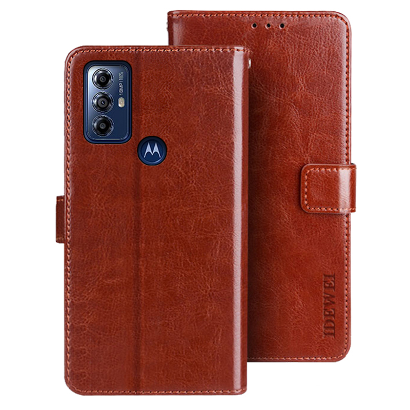 

Idewi Für Motorola Moto G Play (2023) 4G PU Leder Telefon Hülle Crazy Horse Textur Stand Wallet Wallet Cover - Braun, Motorola Moto G Play (2023) 4G