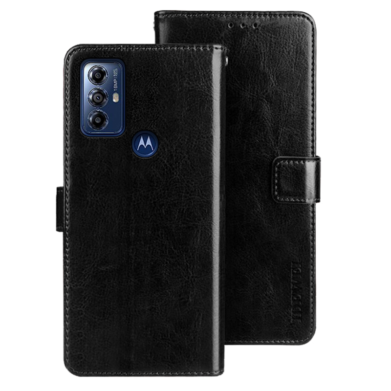 

Idewi Für Motorola Moto G Play (2023) 4G PU Leder Telefon Hülle Crazy Horse Textur Stand Wallet Wallet Cover - Schwarz, Motorola Moto G Play (2023) 4G