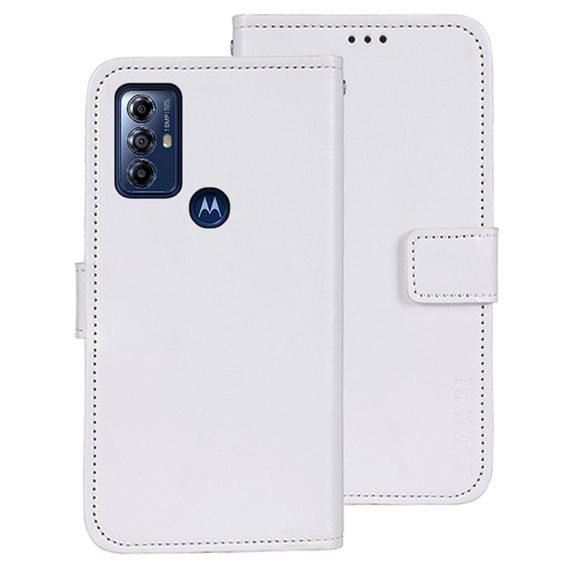 

Idewi Für Motorola Moto G Play (2023) 4G PU Leder Telefon Hülle Crazy Horse Textur Stand Wallet Wallet Cover - Weiss, Motorola Moto G Play (2023) 4G