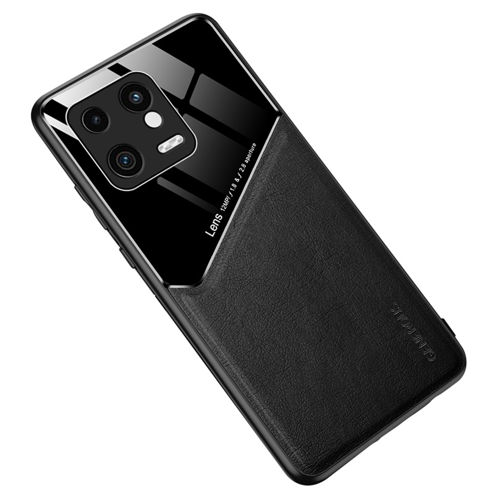 

TPU PC PU Lederfall Für Xiaomi 13 5G Anti-dorp-telefonhülle Hilfsmittel Magnetische Autokontohalterung - Schwarz, Xiaomi 13