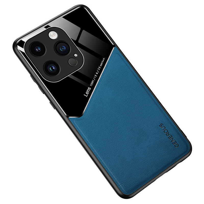 

TPU PC PU Leder-telefonabdeckung Für Iphone 14 Pro Case Anti-Scratch Phone Shell Support Magnetic Car Mount - Blau, iPhone 14 Pro