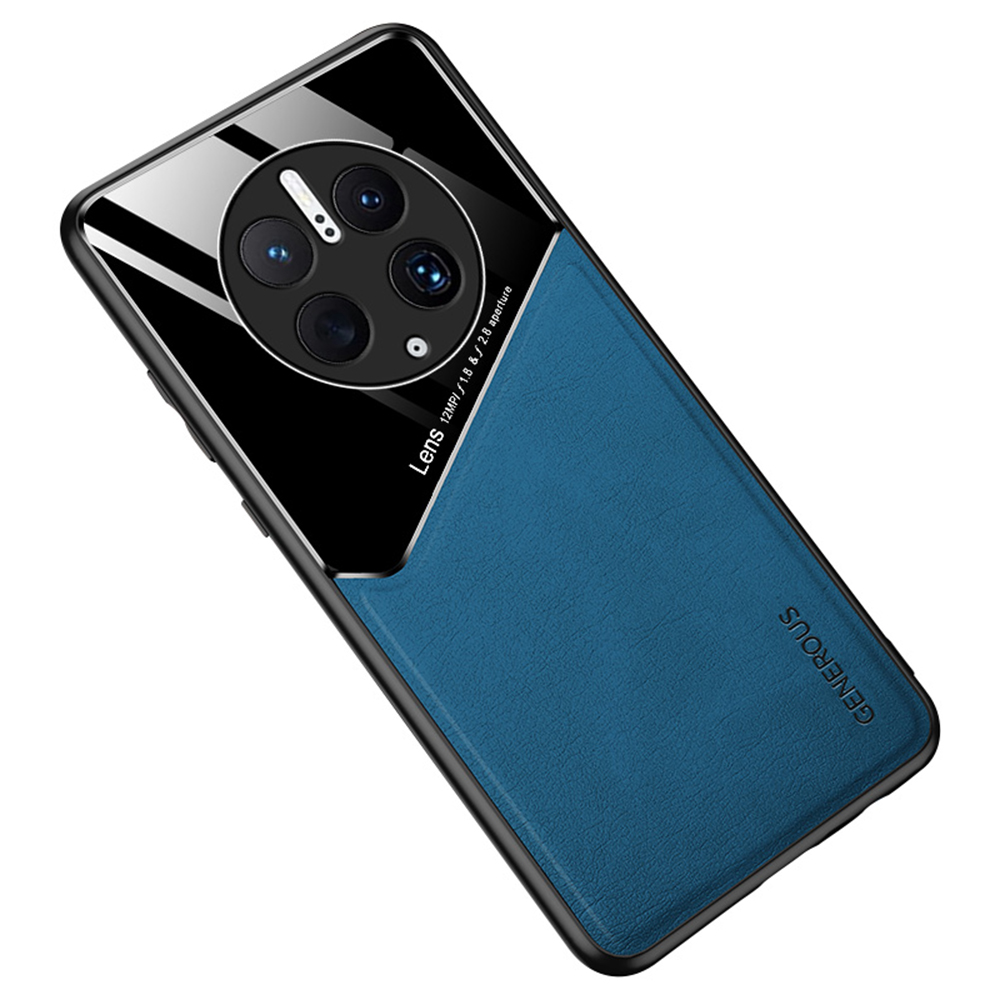 

Für Huawei Mate 50 Pro 4G Anti-drogen-telefonhülle TPU + PC + PU Leder Schlanker Telefonabdeckung Hilfsmittel Magnetische Autokontohalterung - Blau, Huawei Mate 50 Pro 4G