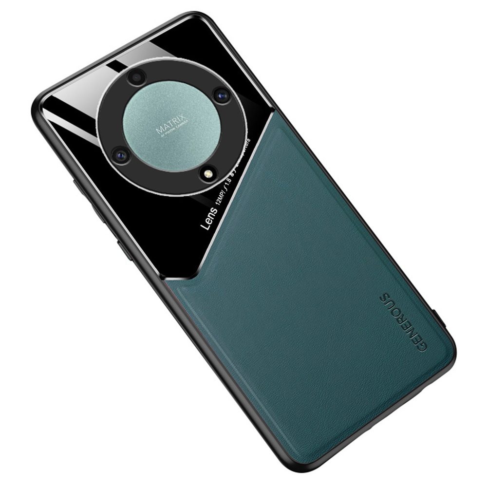 

TPU + PC + PU Leder -telefonabdeckung Für Ehren X9a 5G Slim Phone Case Support Magnetic Car Mount - Grün, Honor X9a 5G
