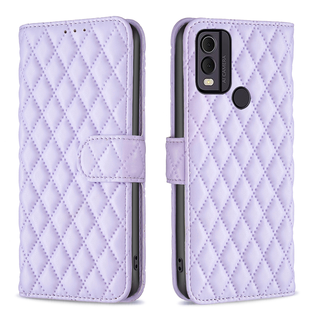 

Binfen Color BF Style-14 Für Nokia C22 Phone Hülle PU Leder Brieftasche Flip Ständer Abdeckung - Lila, Nokia C22