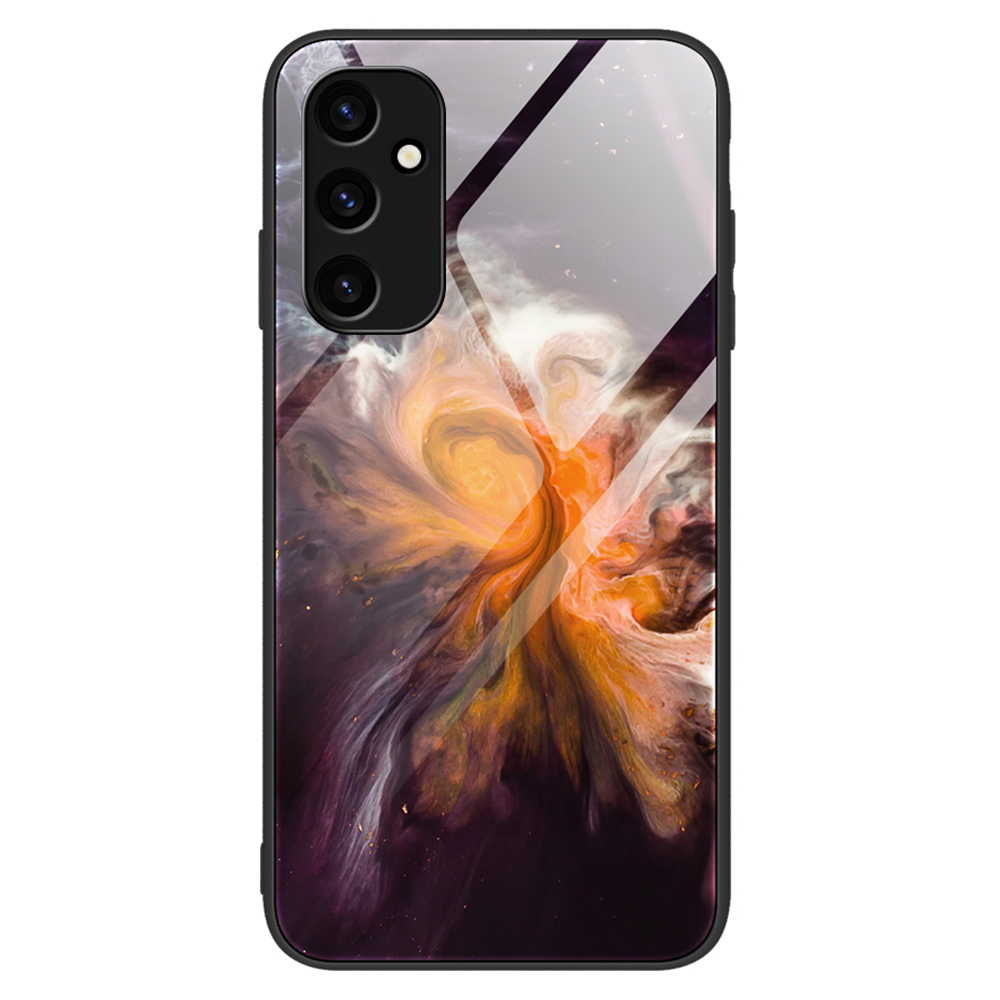 

Für Samsung Galaxy A24 4G Tempered Glas+pc+tpu -hülle Marmormuster Telefonabdeckung - DL01, Galaxy A24 4G