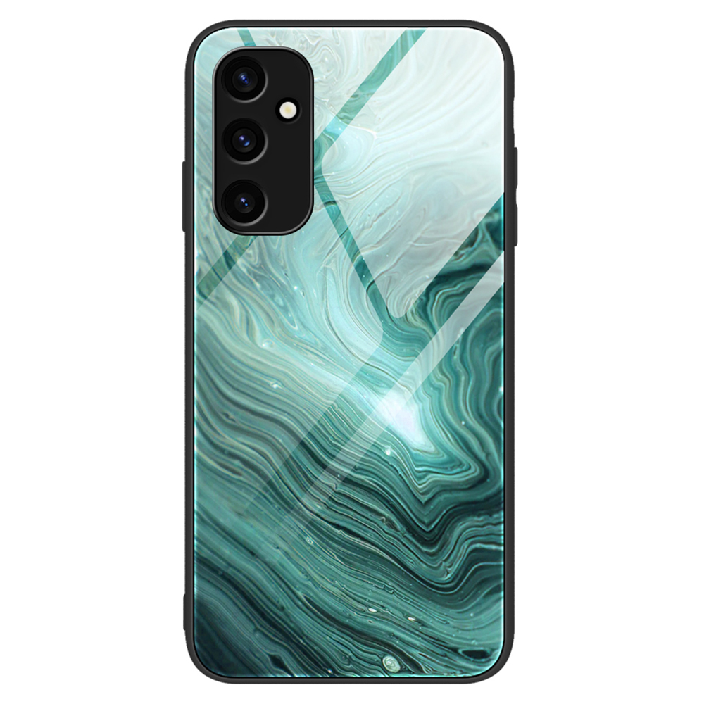 

Für Samsung Galaxy A24 4G Tempered Glas+pc+tpu -hülle Marmormuster Telefonabdeckung - DL02, Galaxy A24 4G