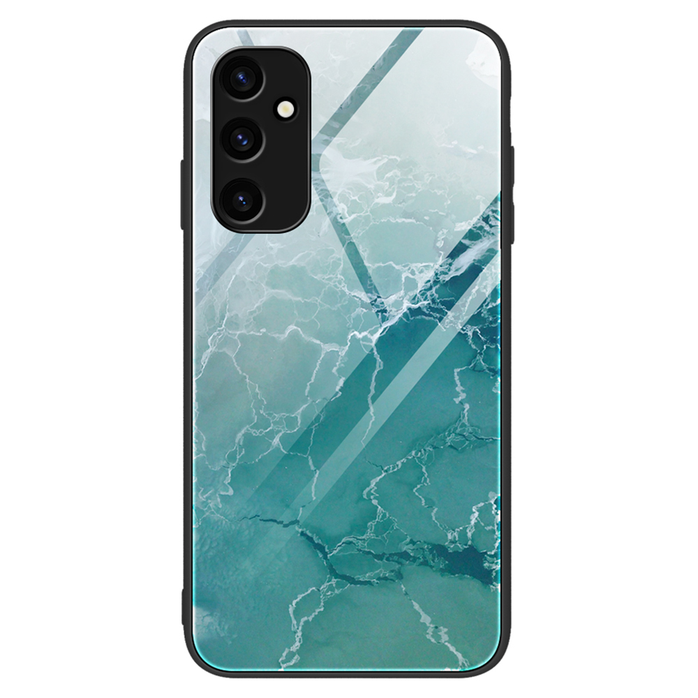 

Für Samsung Galaxy A24 4G Tempered Glas+pc+tpu -hülle Marmormuster Telefonabdeckung - DL04, Galaxy A24 4G