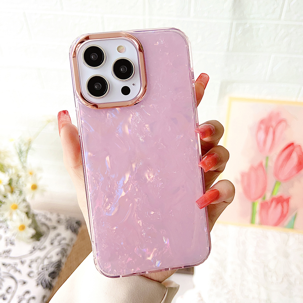 

Für Das Iphone 14 Pro-shell-muster IMD Anti-scratch-hülle TPU + Pc-telefonabdeckung - Hell-pink, iPhone 14 Pro