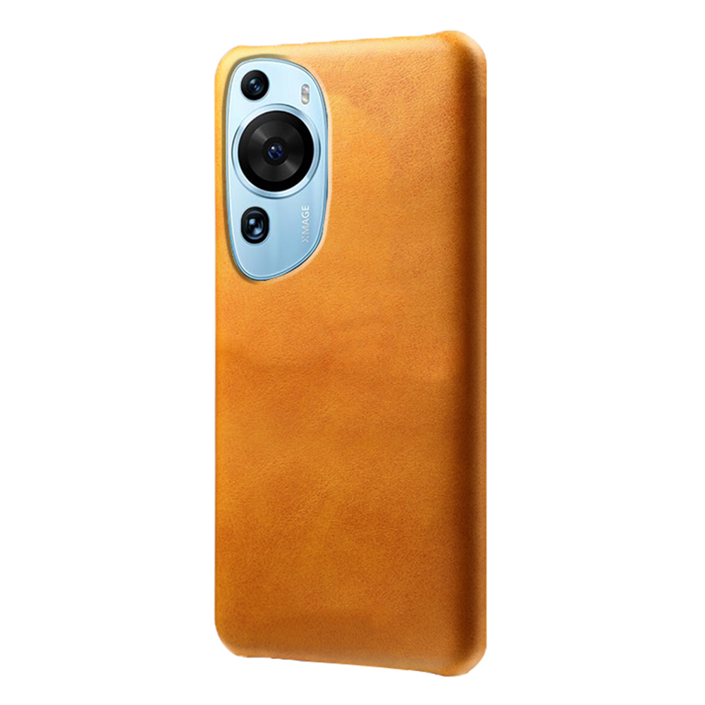 

Für Huawei P60 Art Slim Calf Texture Phone Hülle PU Leder + PC Schockdes Abdeckung - Orange, Huawei P60 Art