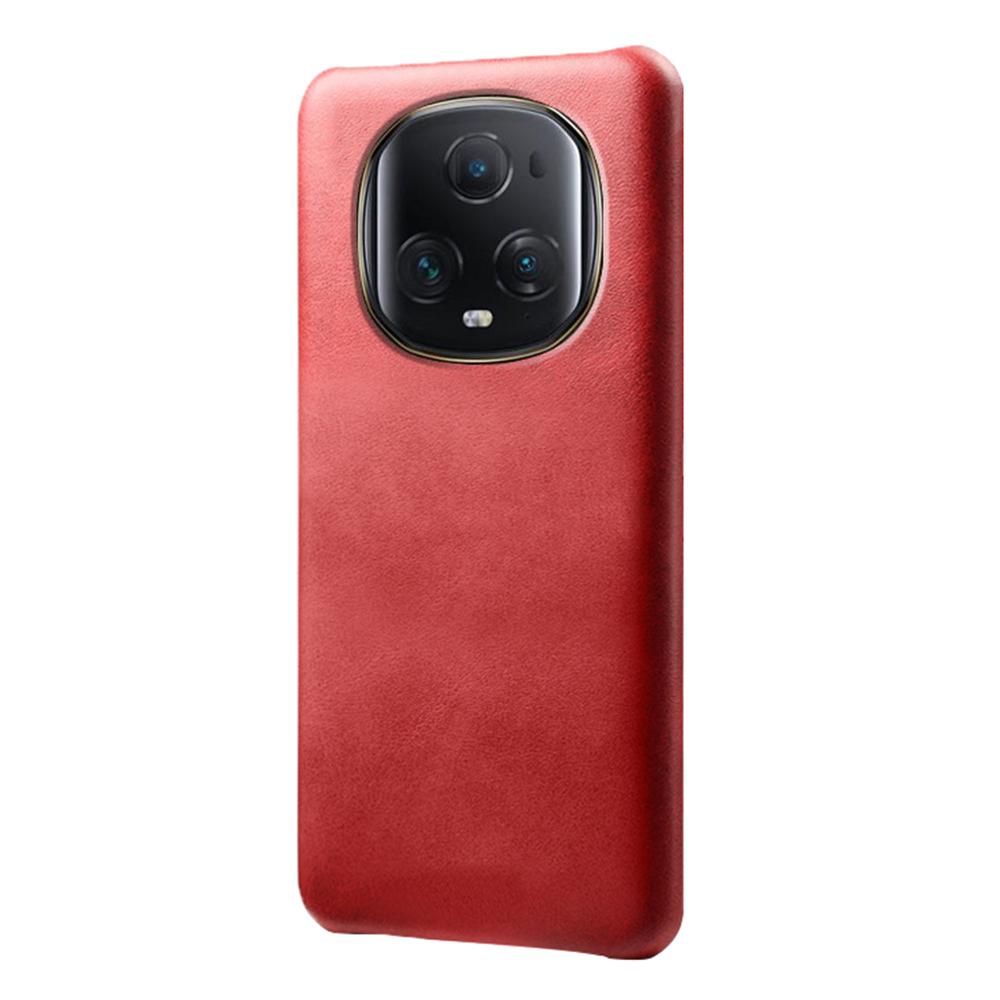

Für Honor Magic5 Ultimate 5G PU Lederbeschichteter PC -abdeckungskalbstextur Slim Fit Phone Hülle - Rot, Honor Magic5 Ultimate 5G