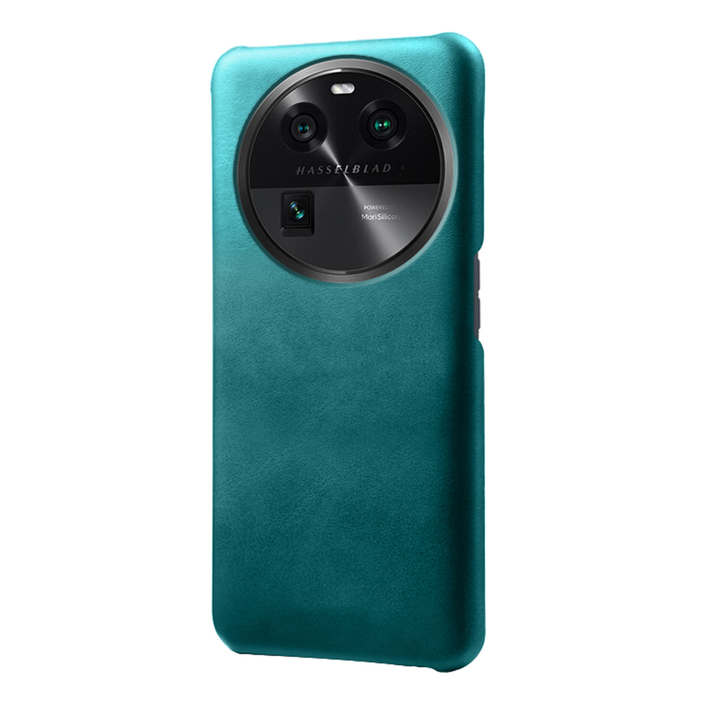 

Für Oppo Finden Sie X6 Zurück -abdeckung PU Leder Beschichtetes PC -kälbertextur Schutzhülle Shell Phone Hülle - Grün, Oppo Find X6