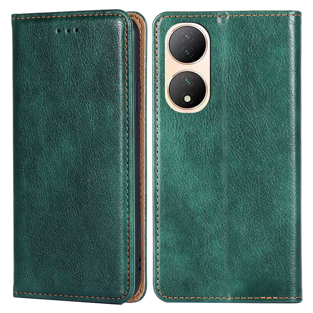 

Für Vivo Y100 5G PU Leder Flip Wallet Hülle Ständer Magnetic Protective Telefonabdeckung - Grün, vivo Y100 5G