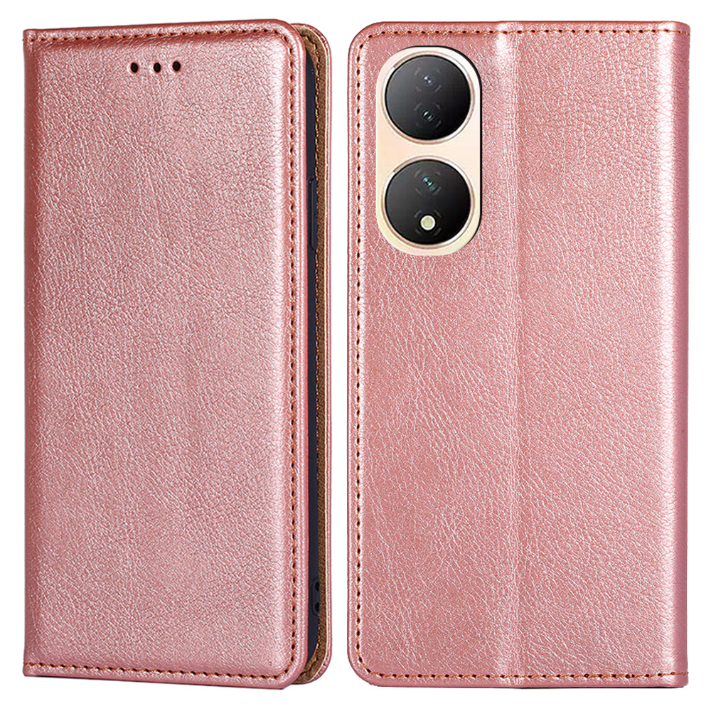 

Für Vivo Y100 5G PU Leder Flip Wallet Hülle Ständer Magnetic Protective Telefonabdeckung - Roségold, vivo Y100 5G