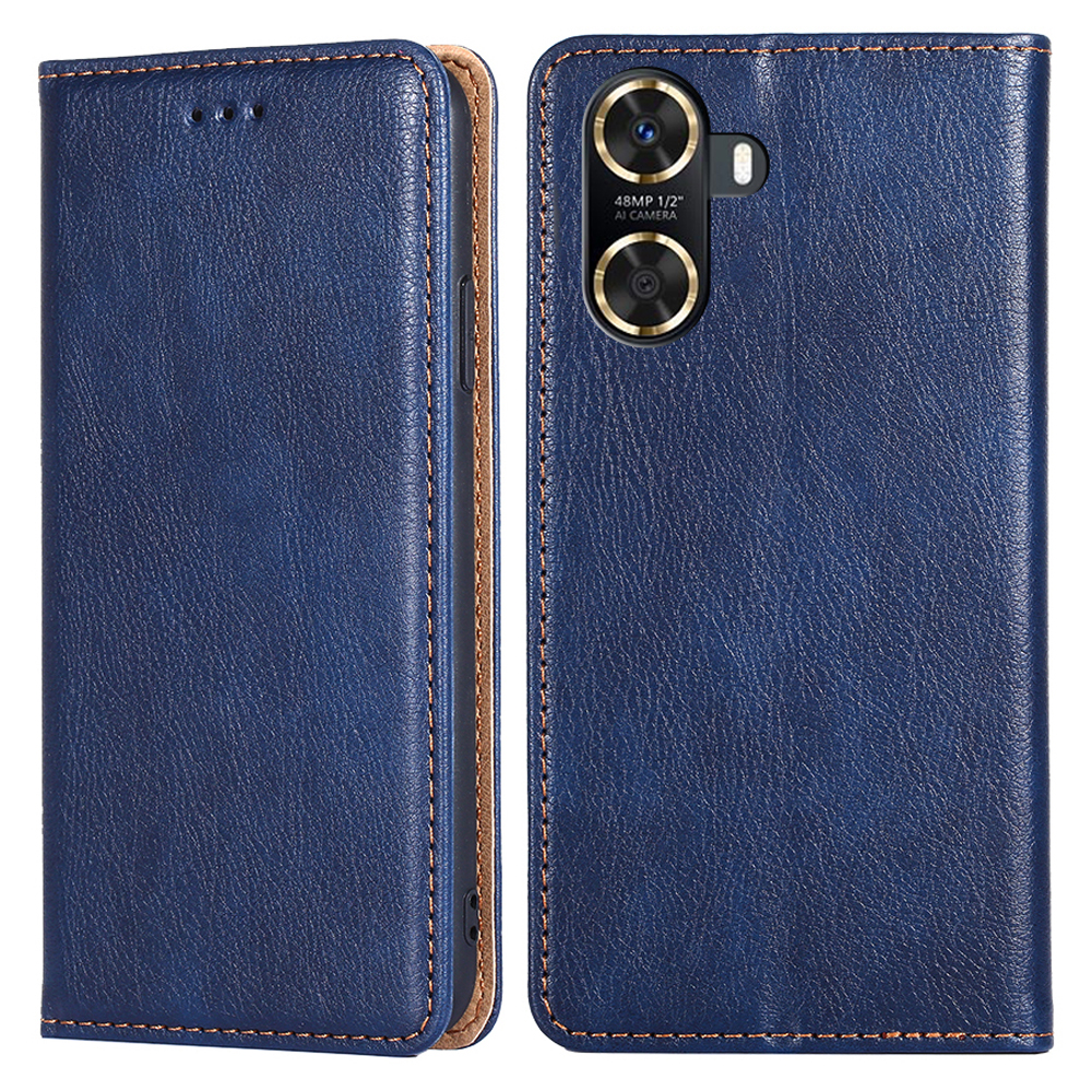 

Für Huawei Genießen Sie 60 PU Leder Magnetic Flip Case Stand Wallet Folio Telefonabdeckung - Blau, Huawei Enjoy 60